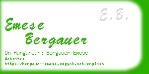 emese bergauer business card